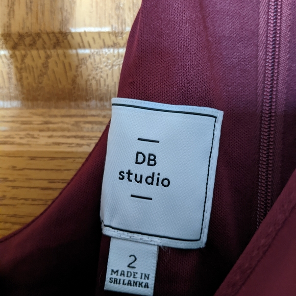 David's Bridal Vneck Drapped Jersey Dress - Picture 3 of 4